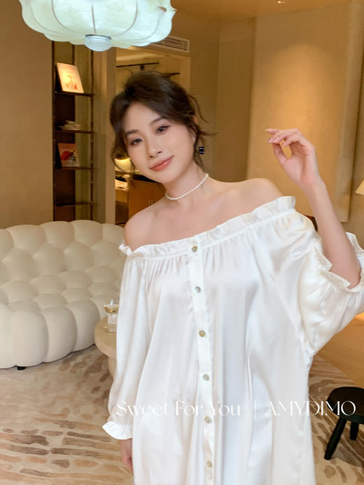 AMYDIMO爱丽丝系列荷叶边睡裙家居服 商品图6