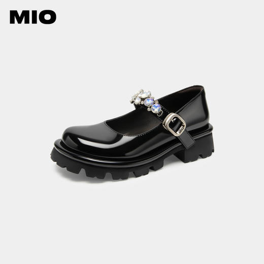 [白鹿同款]MIO米奥春季松糕底玛丽珍女鞋厚底单鞋复古百搭小皮鞋M234432606 商品图0