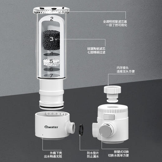 【家用电器】-水龙头净水器自来水家用前置净水器 商品图0