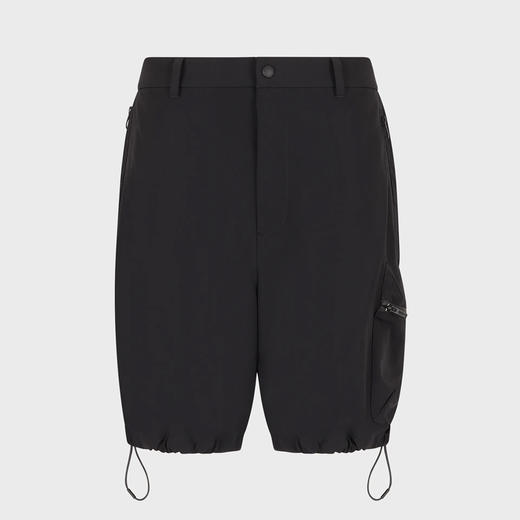 EMPORIO ARMANI 阿玛尼 男士防水双向弹力技术尼龙板休闲短裤 黑色 3R1PG9 1NNIZ 0999 商品图0