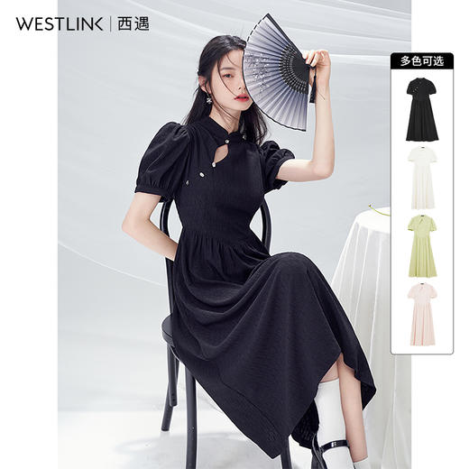 西遇新中式连衣裙女春季新款设计感小众改良小个子小裙子D0130039 商品图0