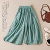 GYH 6079双层文艺复古棉麻裤裙高腰休闲大摆百褶裤裙 商品缩略图1