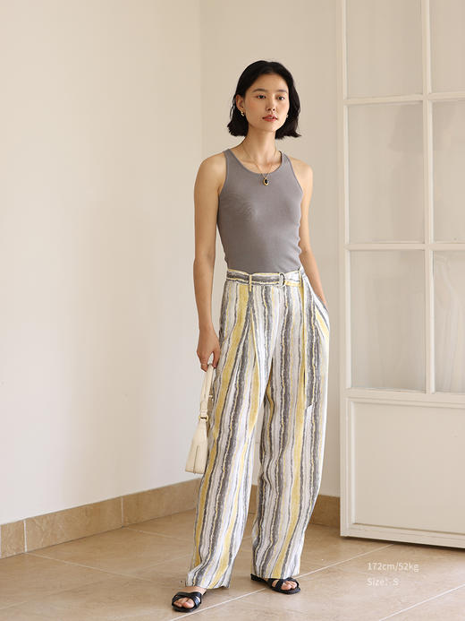 HeyDress法式针织吊带背心女夏季挂脖设计感内搭修身无袖外穿上衣 商品图0