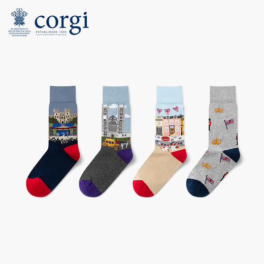 CORGI柯基英国进口国王加冕男士限量纪念袜中筒袜 商品图0