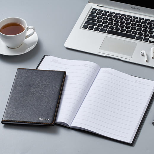 齐心皮面本CK4612简约系列（宽行距）25K 74张 / CK4611简约系列（宽行距）18K 74张 黑 商品图3