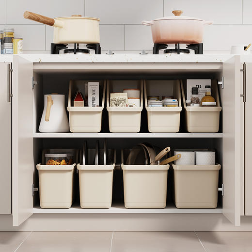 FaSoLa 厨房柜橱收纳盒直角设计窄长型储物盒厨具整理盒日式抽屉式 商品图0