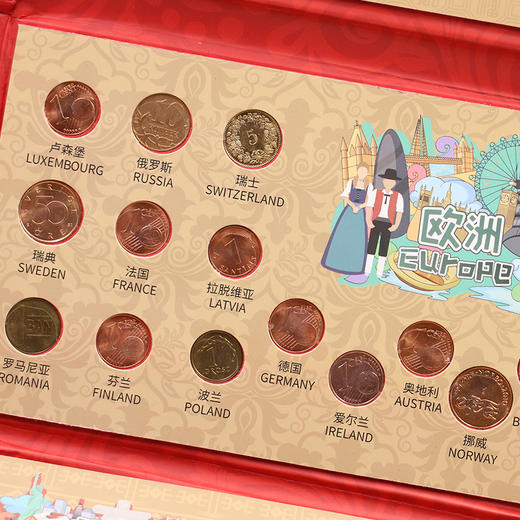 【祝福礼】世界31国硬币·趣味地图书册装 商品图4