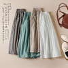 GYH 6079双层文艺复古棉麻裤裙高腰休闲大摆百褶裤裙 商品缩略图0