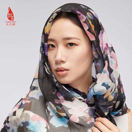 SAINTJOY/上久楷夏季真丝长巾 桑蚕丝  花海繁星  CJS22076 商品图10