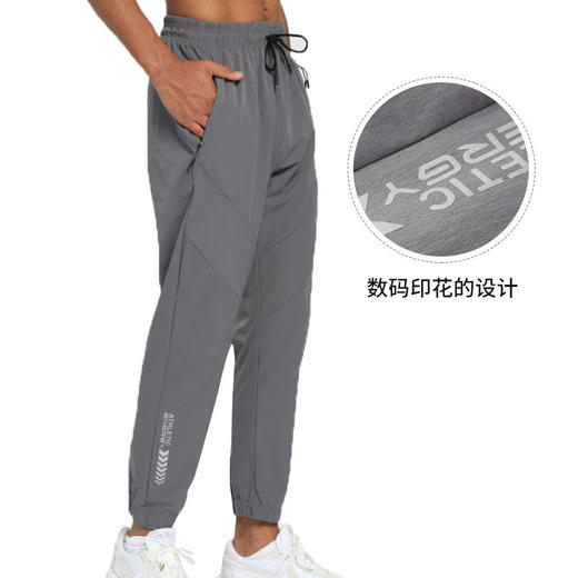 跃牌【跃LEAP-ACTIVE】跑步休闲运动健身长裤男款 户外束脚修身数码直喷印花跑步健身裤5576 商品图1