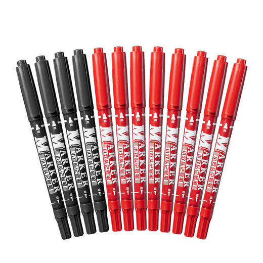 齐心记号笔MK833 小双头 线幅0.5-1.5mm 黑 商品图2