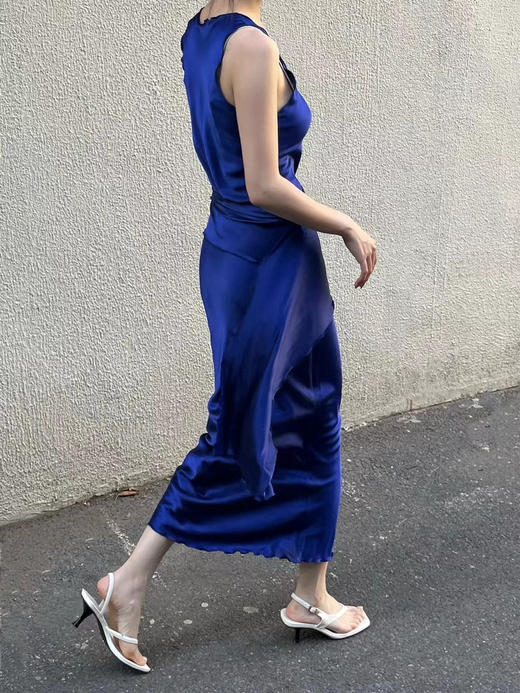 Viktoria Chan | SS23016 Shelby silk dress [ 背心连衣裙 宝蓝 / 黑 ] 商品图5