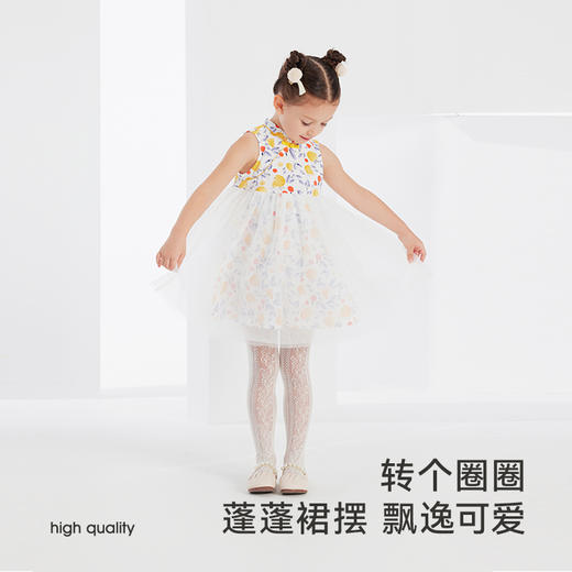 英氏儿童连衣裙夏季款女童短袖公主裙宝宝夏装裙子 商品图2