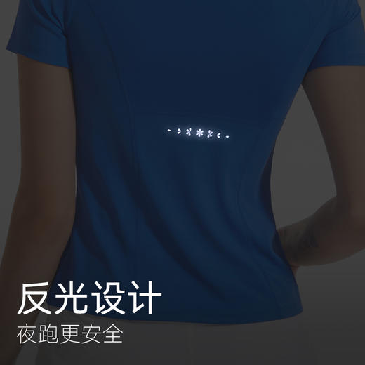 范斯蒂克 短袖半拉链跑步运动上衣女秋季紧身透气显瘦健身衣 商品图3