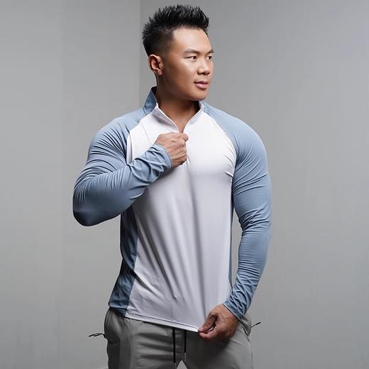跃牌【跃LEAP-ACTIVE】系列春夏新款教练服健身服休跑步健身衣服男长袖拉链立领上衣805 商品图2