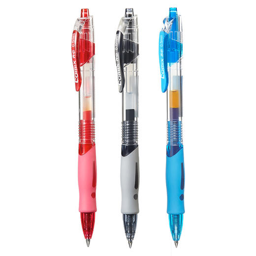 齐心中性笔GP108黑色0.5mm弹簧子弹头 商品图0