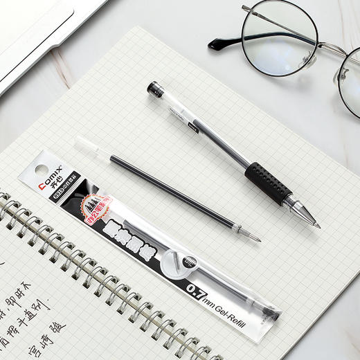 齐心中性笔替芯R919黑0.7MM（长30mm） 商品图2