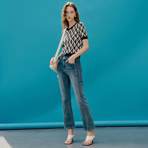 EITIE爱特爱春季新款时尚修身显瘦针织衫7301009 商品图1