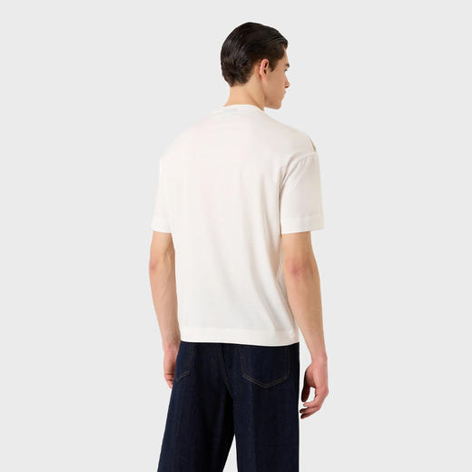 EMPORIO ARMANI 阿玛尼 男士老鹰徽标印花圆领短袖T恤 白色 3R1TZ2 1JUVZ 01G0 商品图2