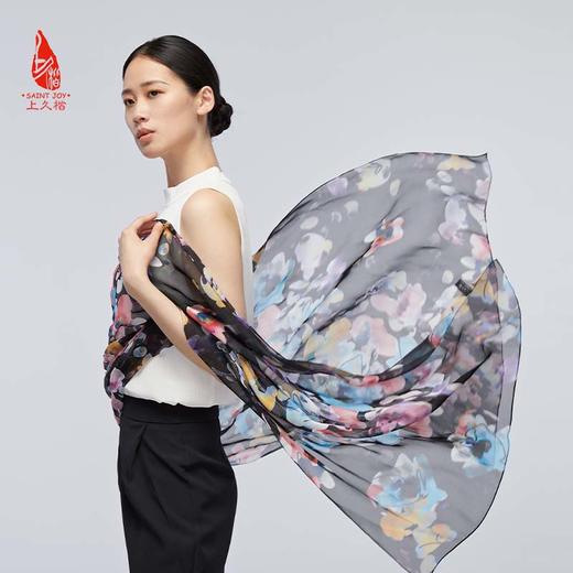 SAINTJOY/上久楷夏季真丝长巾 桑蚕丝  花海繁星  CJS22076 商品图6