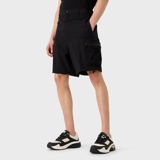 EMPORIO ARMANI 阿玛尼 男士防水双向弹力技术尼龙板休闲短裤 黑色 3R1PG9 1NNIZ 0999 商品图1