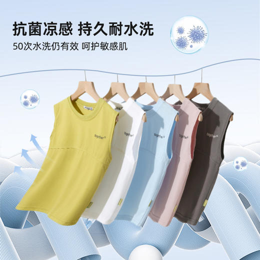 【100元任选5件】【抗菌速干】儿童凉感字母印花无袖T恤PXB2303 商品图4