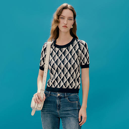 EITIE爱特爱春季新款时尚修身显瘦针织衫7301009 商品图4