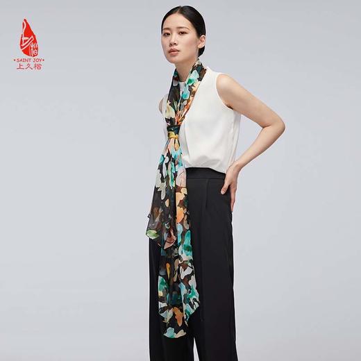 SAINTJOY/上久楷夏季真丝长巾 桑蚕丝  花海繁星  CJS22076 商品图3