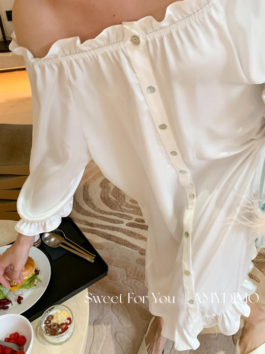 AMYDIMO爱丽丝系列荷叶边睡裙家居服 商品图5