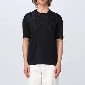 EMPORIO ARMANI 阿玛尼 男士字母徽标印花圆领短袖T恤 深蓝色 3R1TZ2 1JUVZ 09J1