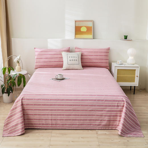 无印风原棉全棉老粗布床单三件套加厚凉席纯棉被单双人大炕单_HLY 商品图1