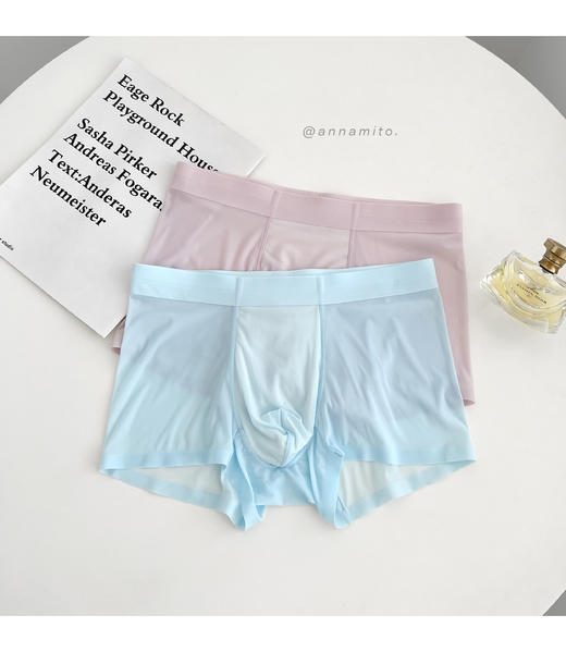 老米优品/ 3条装！桑蚕丝网孔透气，AAA级抑菌《 男款冰霜面膜裤💧超薄！无痕！》NK230601B 商品图12