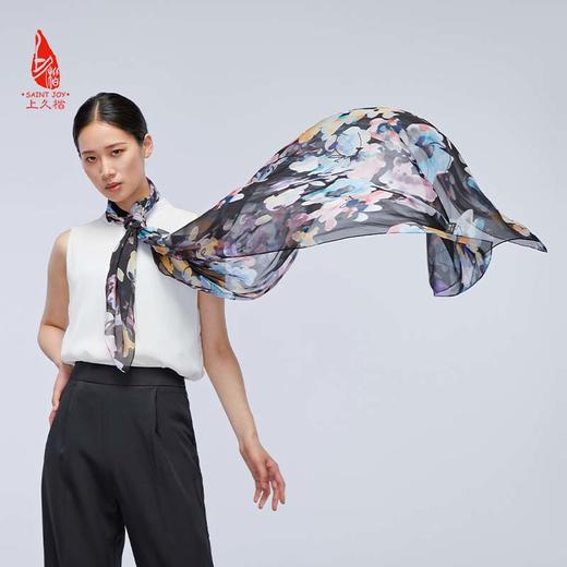 SAINTJOY/上久楷夏季真丝长巾 桑蚕丝  花海繁星  CJS22076 商品图8