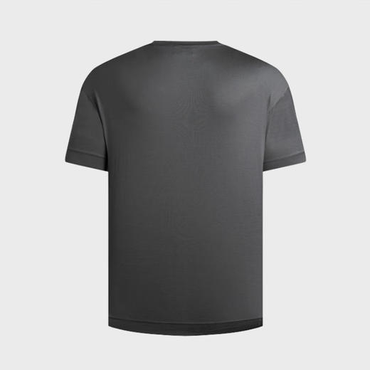 EMPORIO ARMANI 阿玛尼 男士超大老鹰徽标刺绣天丝混纺平纹针织圆领短袖T恤 深灰色 3R1TZ2 1JUVZ 0696 商品图2