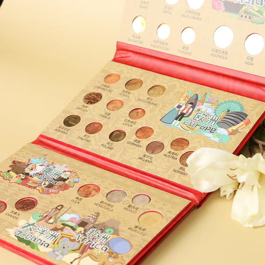 【祝福礼】世界31国硬币·趣味地图书册装 商品图3
