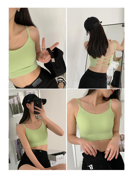 老米优品/🌸篙级美背！《无痕冰丝乳胶固定杯美背文胸》背交叉设计心动bra，一件满足多种需求~~凉爽透气，细节很赞！NY230601A 商品图7