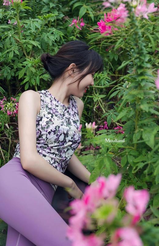 爆款好货 蝴蝶结罩衫-粉蓝团花 商品图0