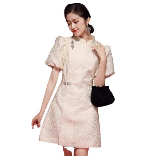 2023年新款中国风年轻款短款改良旗袍连衣裙OY-21155 商品图4