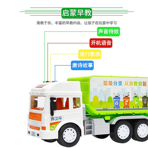 婴侍卫（BBG） 过家家玩具 多功能早教环保垃圾车玩具 商品图3