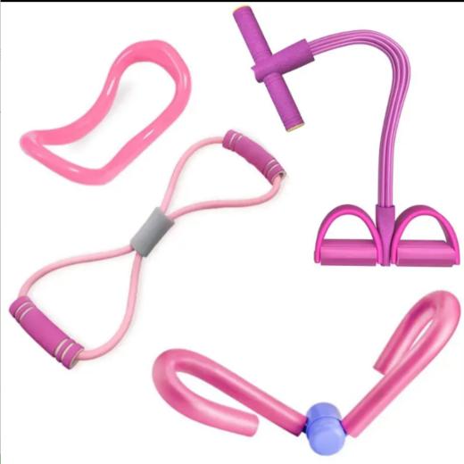 全套塑性瑜伽健身器材 3件套 【瑜伽环 8字拉力器 美腿器 脚蹬拉力器 】 商品图0