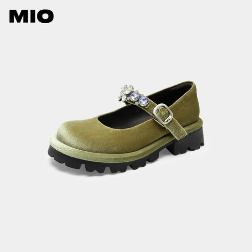 [白鹿同款]MIO米奥春季松糕底玛丽珍女鞋厚底单鞋复古百搭小皮鞋M234432606 商品图1