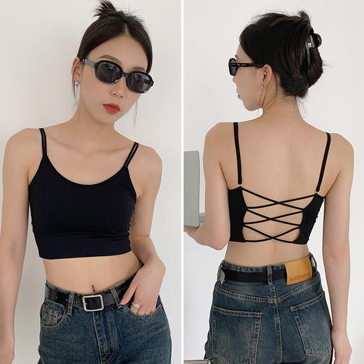 老米优品/🌸篙级美背！《无痕冰丝乳胶固定杯美背文胸》背交叉设计心动bra，一件满足多种需求~~凉爽透气，细节很赞！NY230601A 商品图6