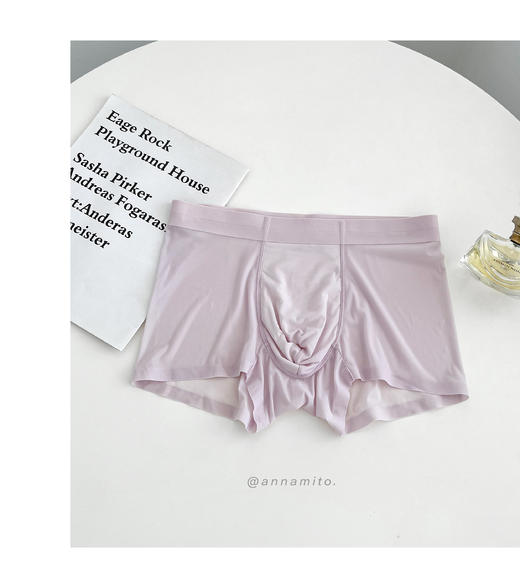 老米优品/ 3条装！桑蚕丝网孔透气，AAA级抑菌《 男款冰霜面膜裤💧超薄！无痕！》NK230601B 商品图13