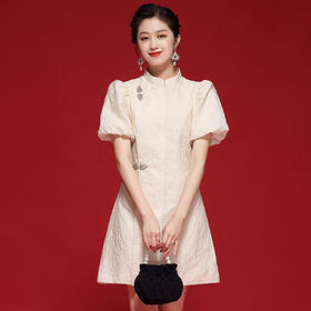 2023年新款中国风年轻款短款改良旗袍连衣裙OY-21155