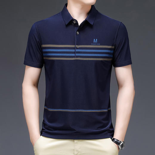 【潮流时尚❗️春夏中老年男装短袖男新款POLO衫】舒适柔软透气 翻领爸爸装T恤冰丝衫上衣男父亲节礼物优选粉丝专属男士父亲节礼物新年礼盒年货礼盒 商品图4