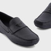 EMPORIO ARMANI 阿玛尼 男士压纹皮革金属老鹰徽标皮鞋 黑色 X4B124 XF665 00002 商品缩略图3