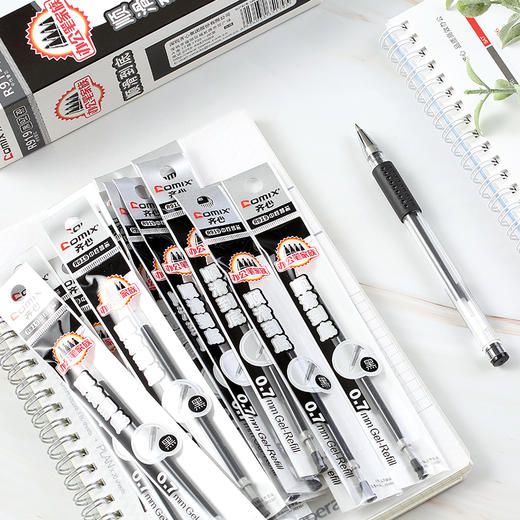 齐心中性笔替芯R919黑0.7MM（长30mm） 商品图1