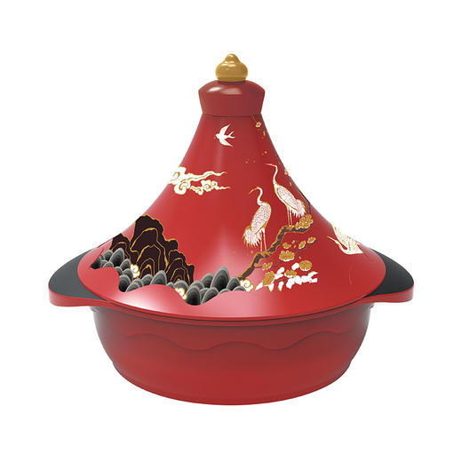 阿米尔 红色阿尔菲塔国潮系列26cm天坛锅不粘锅 商品图0