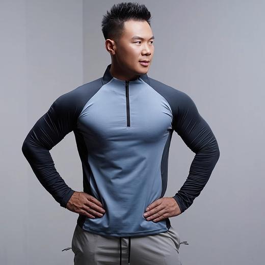 跃牌【跃LEAP-ACTIVE】系列春夏新款教练服健身服休跑步健身衣服男长袖拉链立领上衣805 商品图0