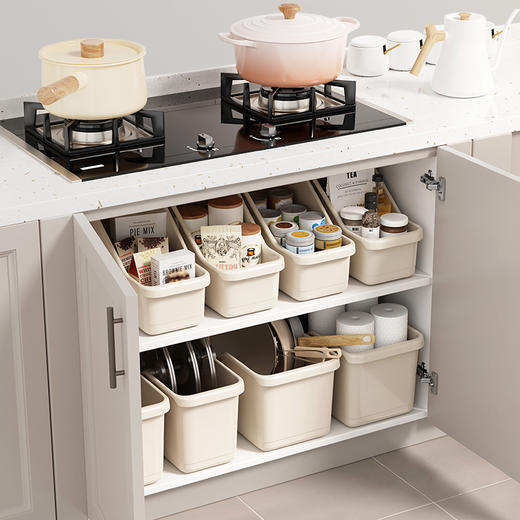 FaSoLa 厨房柜橱收纳盒直角设计窄长型储物盒厨具整理盒日式抽屉式 商品图2